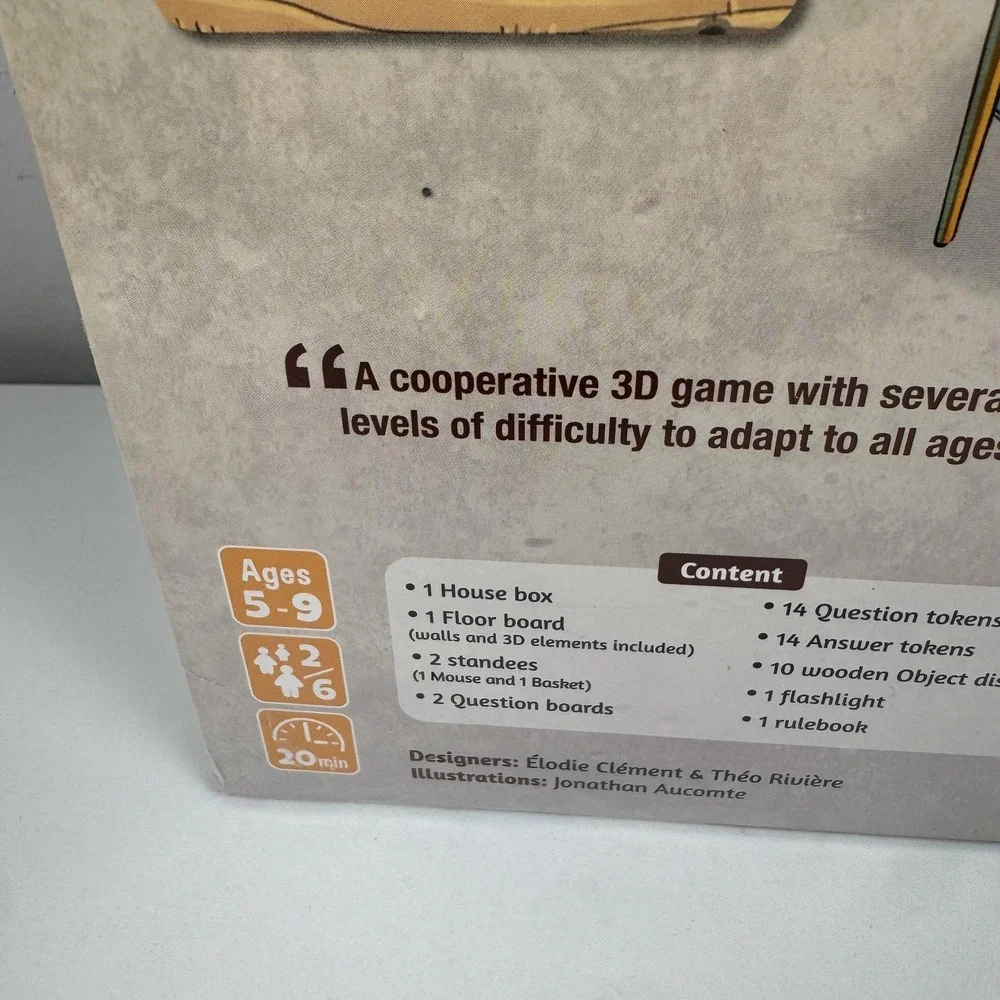 Gigamic Peek-a-Mouse Cooperative 3D Kids Board Game Ages‎ 5-9 France Animals New